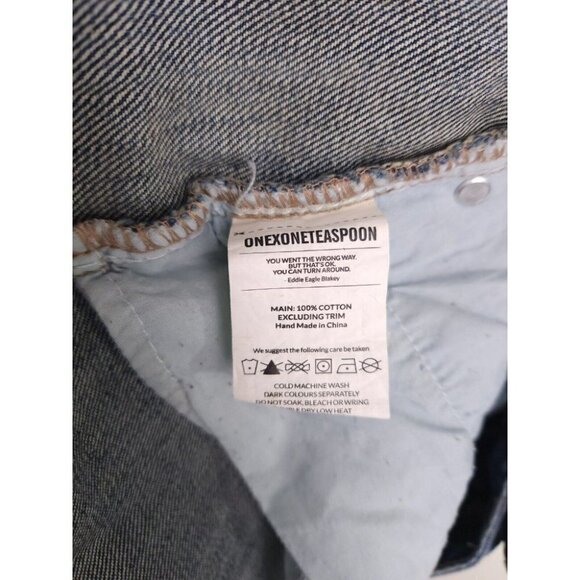 One Teaspoon 2020 High Waist Mid Length Denim Skirt 27 S Long Rise Super Fitted - Picture 11 of 11